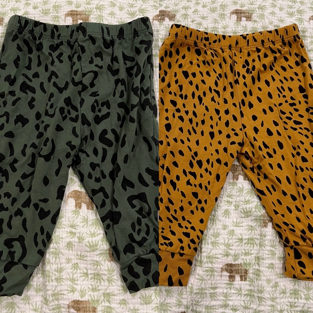Kyte Baby Bamboo Pants Animal Print 2 Pairs 3-6 months